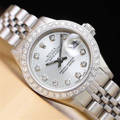 rolex datejust women's silver